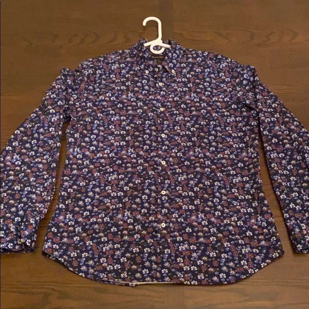 Massimo Dutti Floral Pattern Slim Shirt